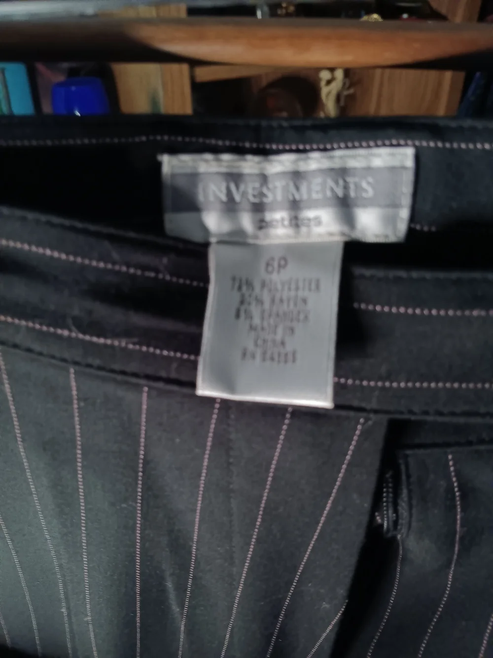 Pinstripe Women's Suit Jacket and Trousers 2 Piece Set.